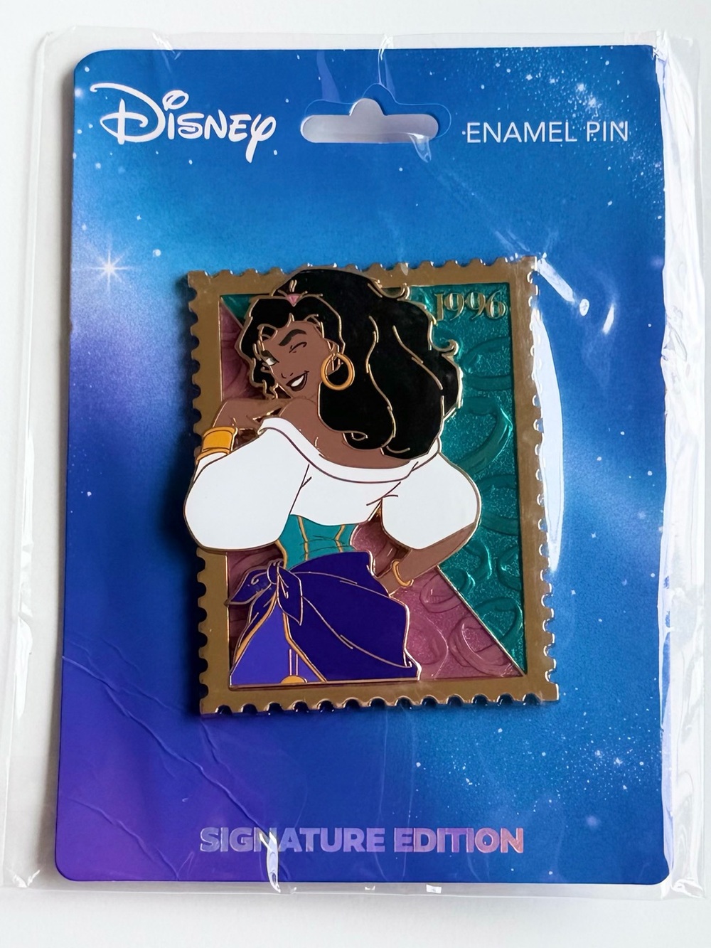 PALM Disney Esmeralda Royal Stamp Pin LE 400 Hunchback Notre Dame Pink à la Mode